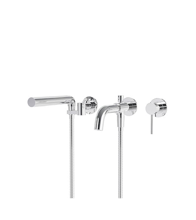 Aquabrass Umix 62304 3-piece Wallmount Tub Filler 16 Aquabrass Umix 62304 3-piece Wallmount Tub Filler