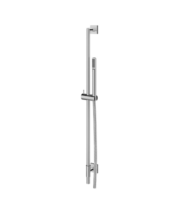 Aquabrass SCR95 Round Shower Rail with Square Flanges 5 Aquabrass Round Shower Rail with Square Flanges SCR95