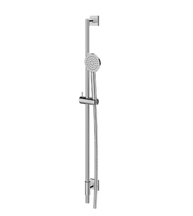 Aquabrass SCR85 Round Shower Rail with Square Flanges