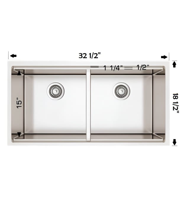 Bosco 20D032 Super Series Plus 32" Kitchen Sink 3 Bosco 20D032 Super Series Plus 32" Kitchen Sink