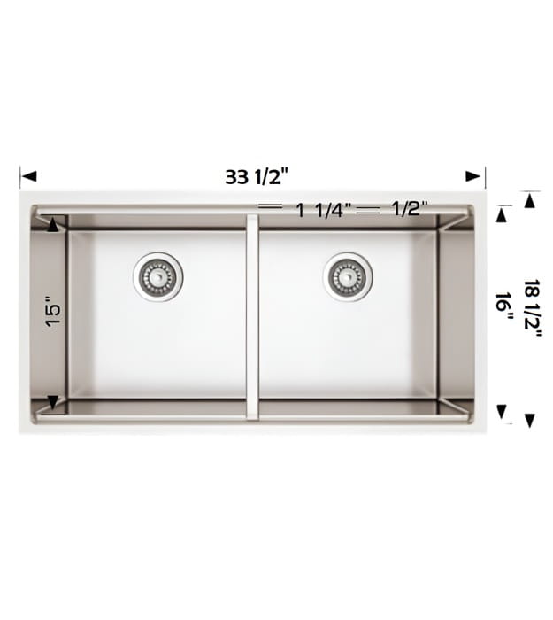 Bosco 20D033 Super Series Plus 33" Kitchen Sink 5 Bosco 20D033 Super Series Plus 33" Kitchen Sink