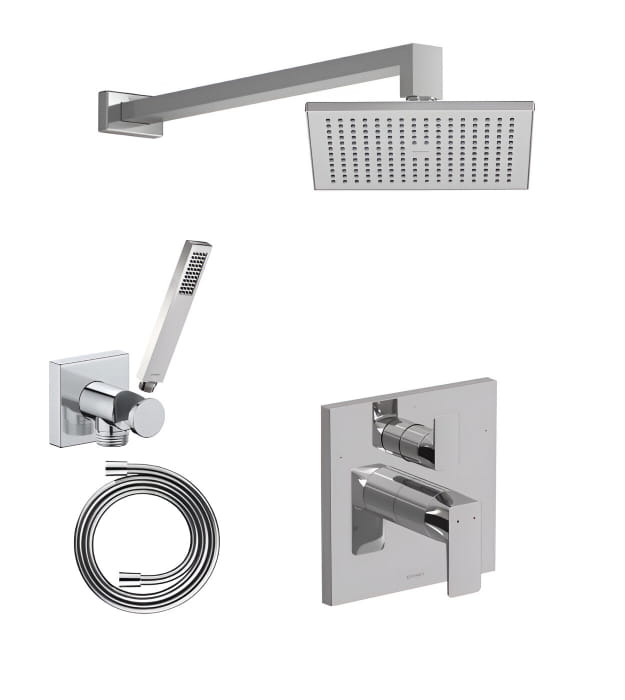 Duravit DS5310013 DuraSquare Shower Trim Kit 18 Duravit DS5310013 Thermostatic DuraSquare Shower Trim Kit