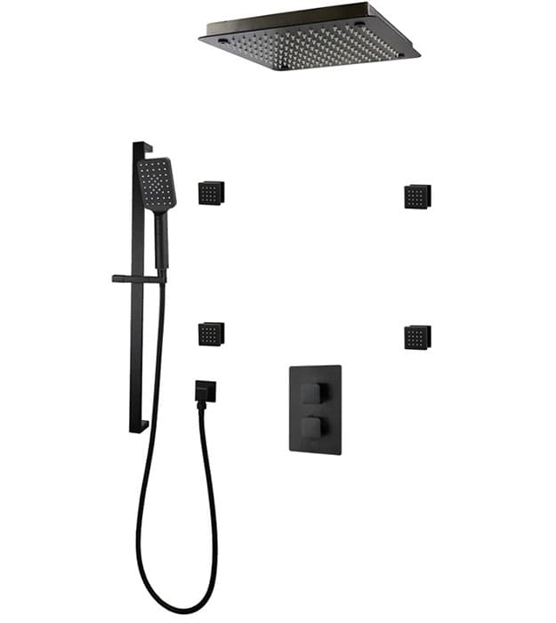 Kodaen Diamond F57123-FM16ASB4 3-Way Thermostatic Shower Kit 8 Kodaen Diamond 3-Way Thermostatic Shower System F57123-FM16ASB4