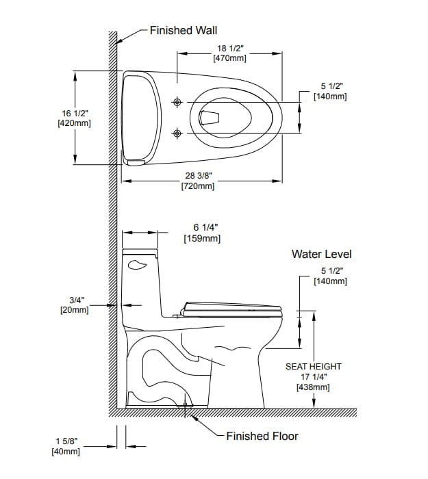 TOTO Ultramax MS608114CEF#51 Ebony Toilet 9 TOTO Ultramax MS608114CEF#51 Ebony Toilet - Image 4