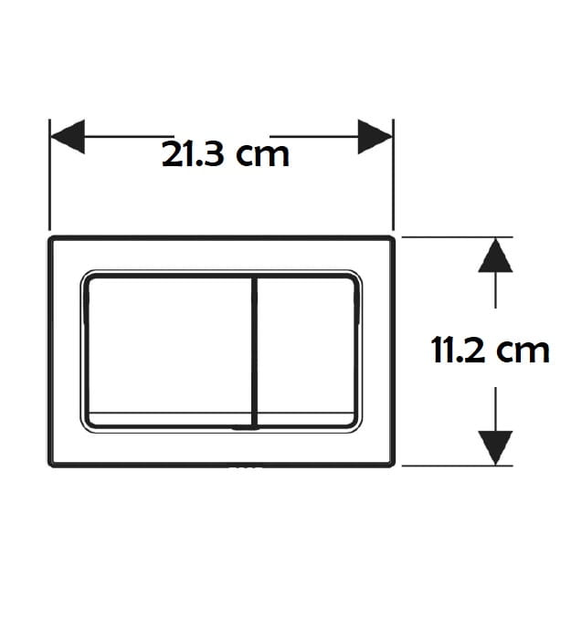 Geberit Alpha01 115.055.11.1 Toilet Flush Plate - White 7 Geberit Alpha01 115.055.11.1 Toilet Flush Plate - White - Image 2