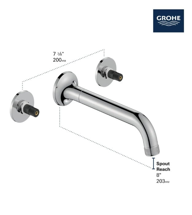 Grohe Listra Wall-Mount Bathroom Faucet 106216 13 Grohe Listra Wall-Mount Bathroom Faucet 106216 - Image 8