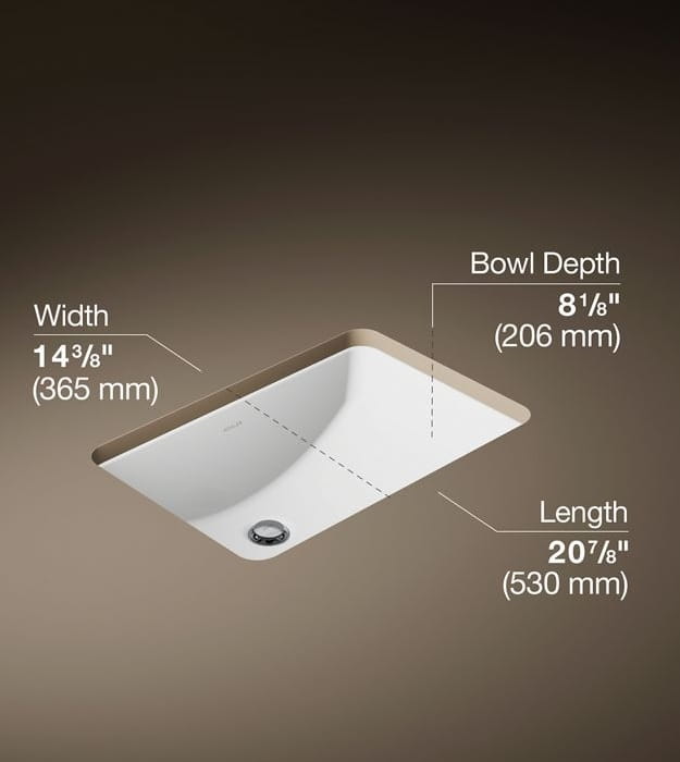 Kohler Ladena K-2214-0 21" Undermount Bathroom Sink 10 Kohler Ladena K-2214-0 21" Undermount Bathroom Sink - Image 5