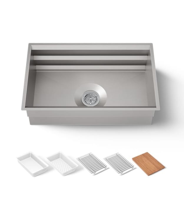 Kohler Prolific K-23651-NA 29'' Workstation Sink 18 Kohler Prolific K-23651-NA 29'' Workstation Sink