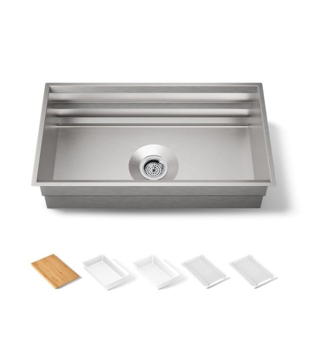 Kohler Prolific K-5540-NA 33" Workstation Kitchen Sink 12 Kohler Prolific K-5540-NA 33" Workstation Kitchen Sink