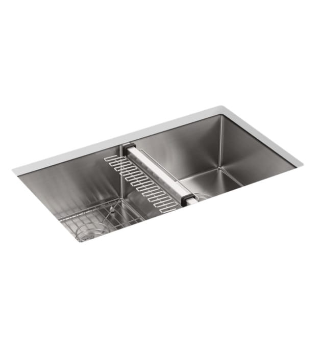 Kohler Strive K-5281-NA 32" Undermount Double-Bowl Kitchen Sink 2 Kohler Strive 32" Undermount Double-Bowl Kitchen Sink K-5281-NA