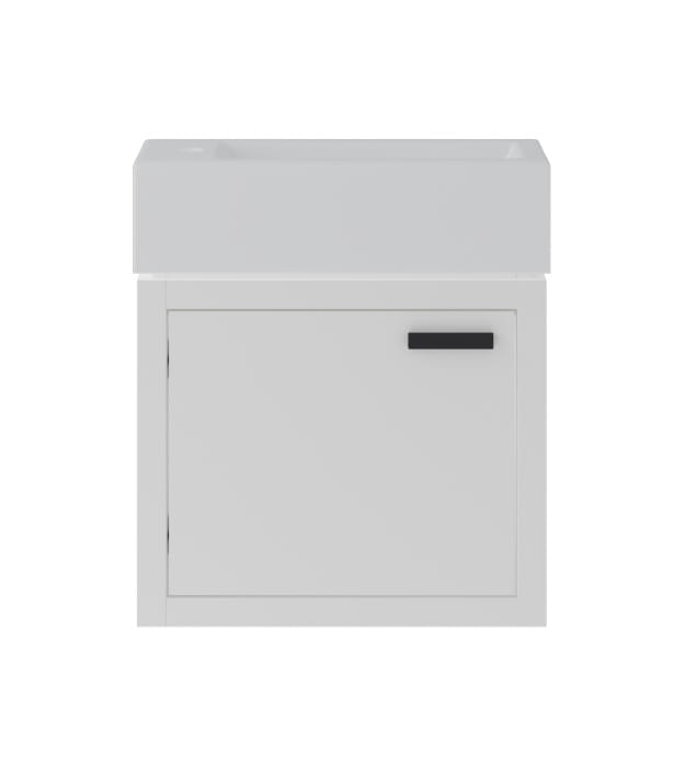 Contrac Denison 19" Wall Mount Vanity With Top 17 Contrac Denison – DEHGWV1922 – 19 Inch Wall Hung Vanity with Top in High Gloss White