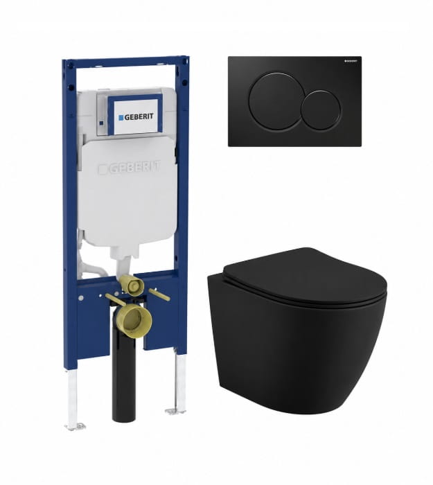 Custom Geberit Matte Black Wall Hung Toilet Kit Complete 11 Custom Geberit Matte Black Wall Hung Toilet Kit Complete