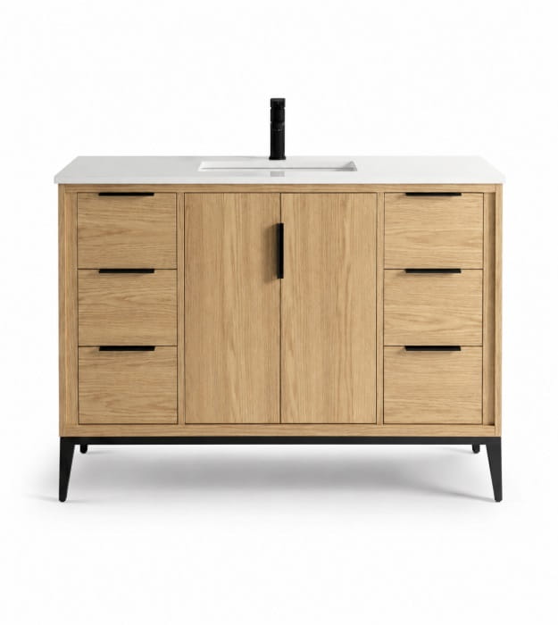 Kubebath Divani KD9948-OAKWOOD 48" Floorstanding Vanity 6 Kubebath Divani KD9948-OAKWOOD 48" Floorstanding Vanity