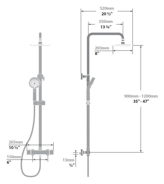 Vogt Worgl SET.WL.221.211 Exposed Thermostatic Shower Kit 7 Vogt Worgl SET.WL.221.211 Exposed Thermostatic Shower Kit - Image 2