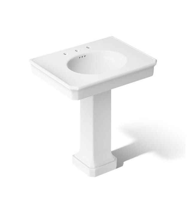 Kohler Claude K-38228-8-0 30" Pedestal Bathroom Sink 3 Kohler Claude K-38228-8-0 30" Pedestal Bathroom Sink