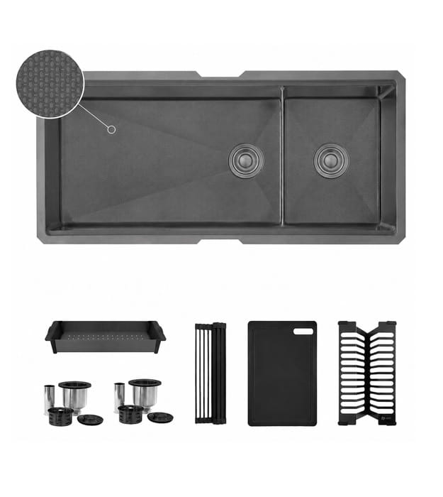 Stylish Onyxo42 S-742WNK 42" Graphite Workstation Sink