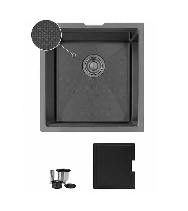 Stylish Onyxo18 S-718WNK 18" Graphite Black Bar Sink 15 Stylish Onyxo18 S-718WNK 18" Graphite Black Bar Sink