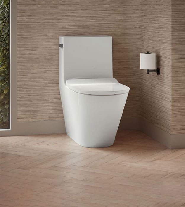 Kohler Brazn K-22378 Elongated One-Piece Toilet 9 Kohler Brazn K-22378-0 Elongated Skirted Toilet