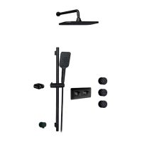 INABOX3 Electro Black Thermostatic Shower Set