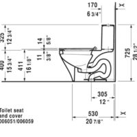 Duravit Durastyle One-Piece Dual Flush Toilet & Seat - Image 2