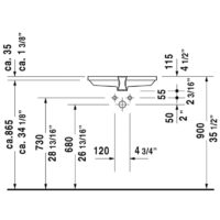 Duravit 2nd Floor Undercounter Vanity Wash Basin - Image 3