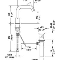 Duravit C.1 3-Hole Bathroom Faucet - Image 3