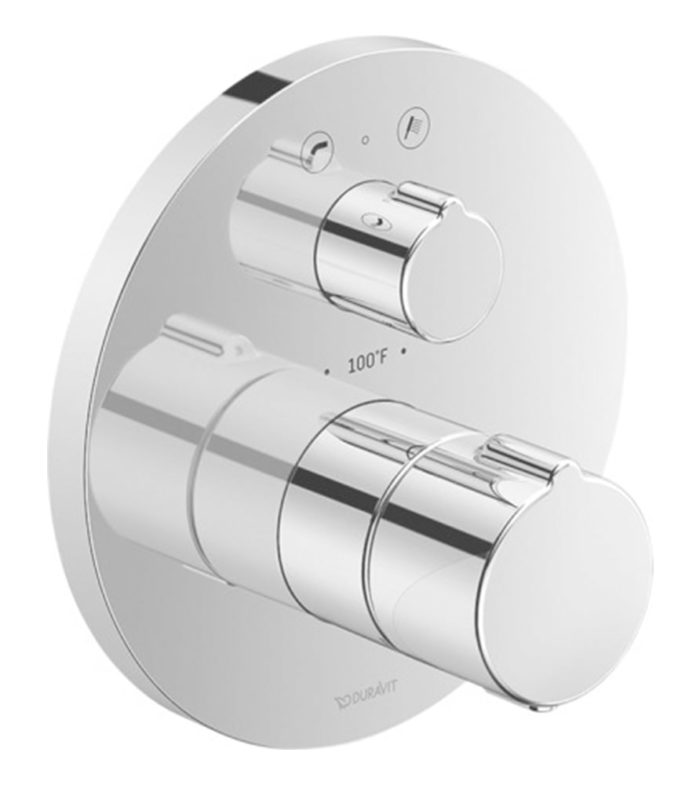 C.1 thermostatic bath trim with spout outlet round