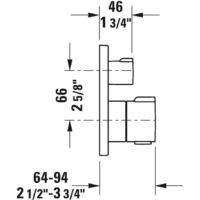 Duravit C.1 Thermostatic Shower Trim For 2 Outlets - Image 2