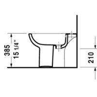 Duravit D-Code Deck-Mounted Bidet 22381000002 - Image 3