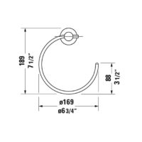 Duravit 0099211000 D-Code Towel Ring - Image 2