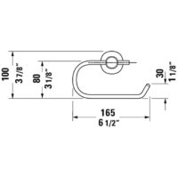 Duravit D-Code Toilet Paper Holder 0099261000 - Image 2