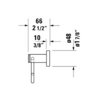 Duravit D-Code Toilet Paper Holder 0099261000 - Image 3