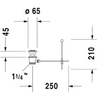 Duravit Pop-Up Basin Waste 0050511092 - Image 3