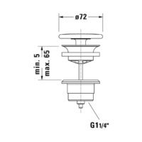 Duravit Slotted Waste For Basins With Overflow - Image 2