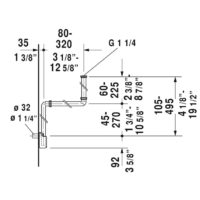 Duravit Space-Saving Compact Siphon - Image 2