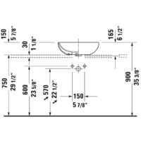 Duravit Foster Countertop Washbowl Sink 0335500000 - Image 3