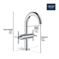 Grohe Atrio Bathroom Double Handle Faucet M-Size - Image 7