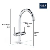 Grohe Atrio Bathroom High Arc Double-Handle Faucet - Image 7