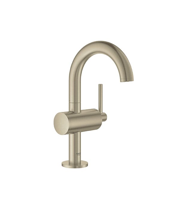 Grohe Atrio Single Lever C Spout Facuet M Size Brushed Nickel min