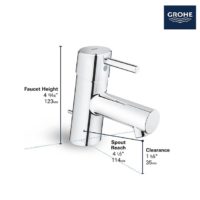 Grohe Concetto Low-Arc Bathroom Tap XS-Size - Image 4