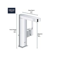 Grohe Plus Bathroom Single-Hole Swivel Spout Faucet - Image 6