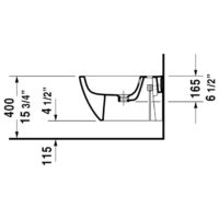 Duravit Happy D.2 Wall Hung Bidet Anthracite Or White - Image 5