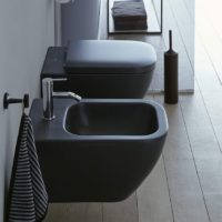 Duravit Happy D.2 Wall Hung Bidet Anthracite Or White - Image 3