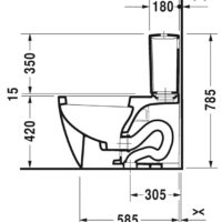 Duravit ME by Starck Two-Piece Toilet With Seat - Image 3