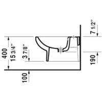 Duravit No.1 Wall Mounted Bidet Bowl 22791500002 - Image 3