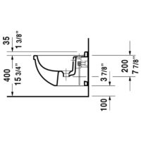 Duravit Starck 3 Wall-Hung Bidet 2280150000 - Image 3