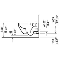 Duravit Vero Air Rimless Wall-Mounted Toilet With Seat - Image 2