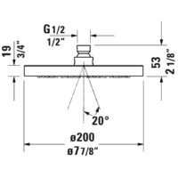 Duravit Shower Head Synthetic Round - Image 2
