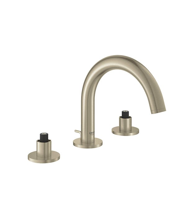 Grohe Atrio New LOW ARC Widespread Faucet Brushed Nickel min