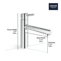 Grohe Concetto Low-Spout Kitchen Faucet - Image 3
